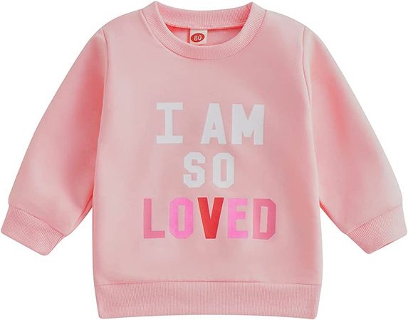Amazon.com: Sasaerucure Infant Toddler Baby Girl Oversized Sweatshirt Long Sleeve Top Valentine 's Day Outfit Clothes (Pink, 3-4 Years): Clothing, Shoes & Jewelry