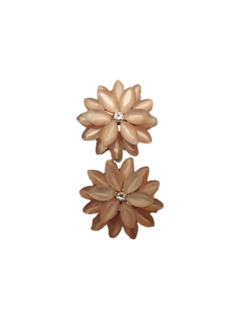 pink flowers earrings