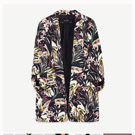 Zara long floral blazer/jacket size small. Great to wear or - Depop