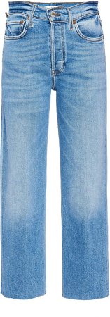 High-Rise Straight Leg Jeans Size: 25