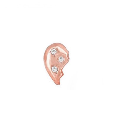 Diamond Icon Half Heart Earring