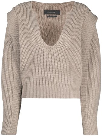 Isabel Marant V-neck ribbed-knit jumper