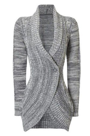 grey knit cardigan