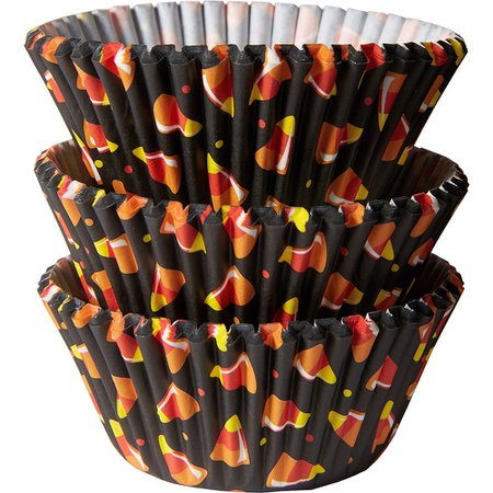 Wilton Candy Corn Halloween Baking Cups 75ct | Party City
