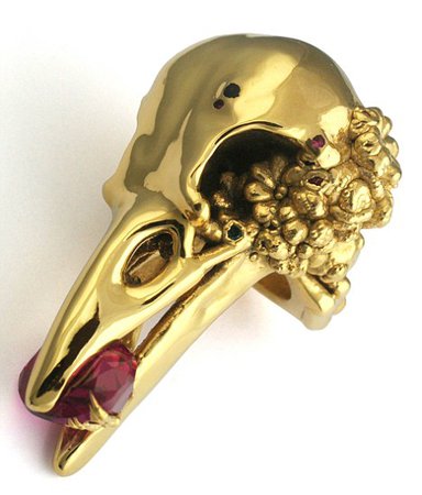 gold bird skull ring - Google Search