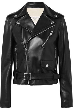 Valentino | The Rockstud leather biker jacket | NET-A-PORTER.COM