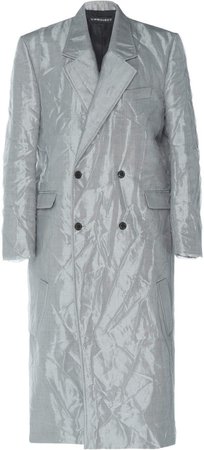 Y/Project Crinkled Double-Breasted Coat Size: S
