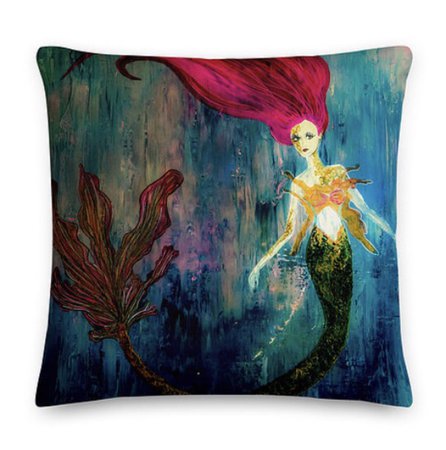 mermaid Throw Pillow