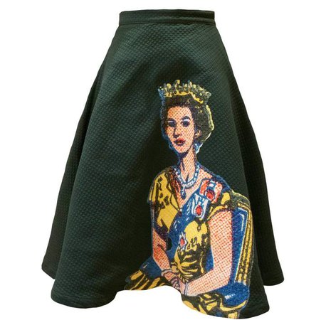 My Pair Of Jeans Queen Printed Round Skirt