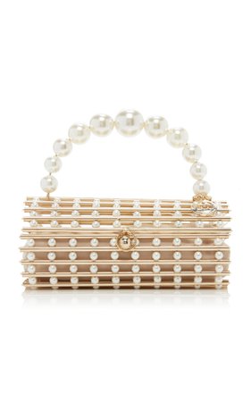 Medea Gold-Tone Pearl-Embellished Top Handle Bag by Rosantica | Moda Operandi