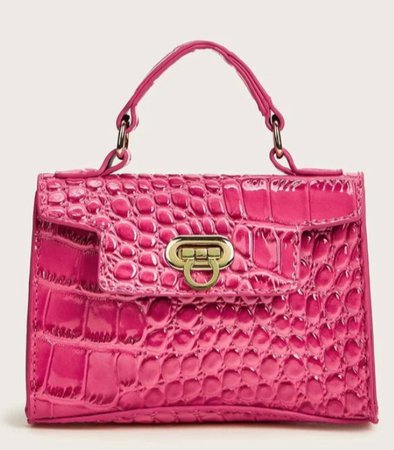 pink croc bag