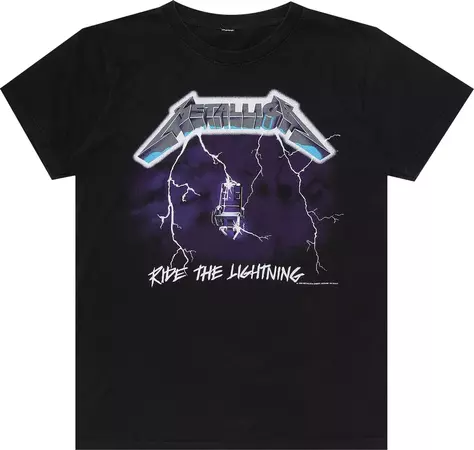 Vintage Metallica Ride The Lightning Tee 'Black'