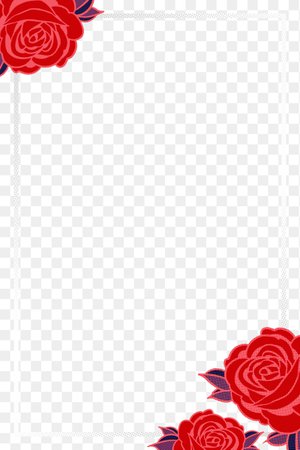 Pop art red rose frame design element | Free stock illustration | High Resolution graphic