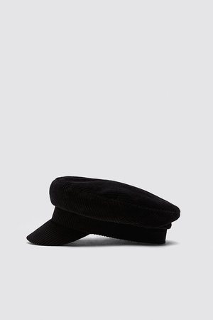 CORDUROY SKIPPER CAP | ZARA United States black