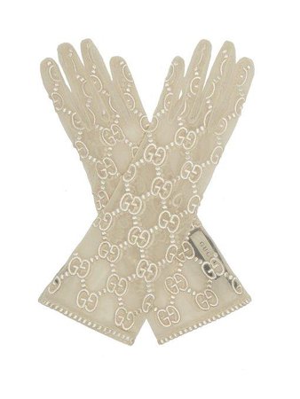 gucci gg embroidered lace gloves - Google Search