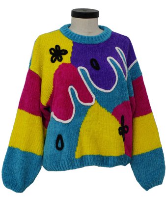 80s Vintage One Step Up Sweater: 80s