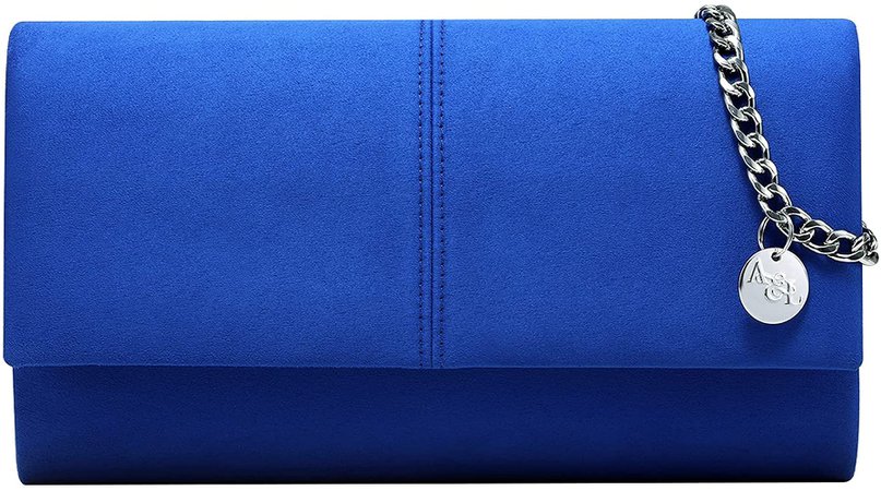 Amazon.com: Ava&Lina Royal Blue Clutch Purse for Women Evening Handbags Formal Clutch Party Purse Large Envelope Faux Suede Clutch : Clothing, Shoes & Jewelry