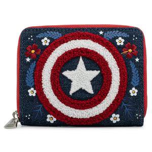 Loungefly Marvel Captain America 80th Anniversary Floral Shield Wallet – Grotto Treasures