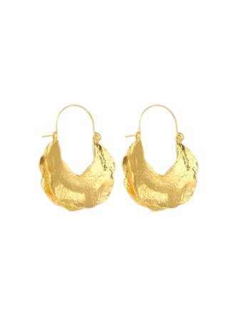 Petals Shape Metal Retro Hoop Earrings In GOLDEN | ZAFUL 2023
