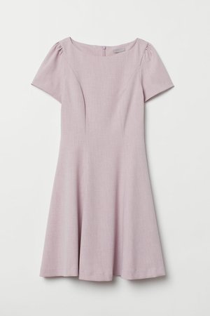Puff-sleeved Dress - Light pink - Ladies | H&M US