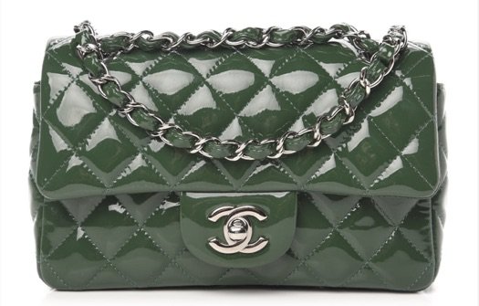 Chanel patent leather calfskin flap bag