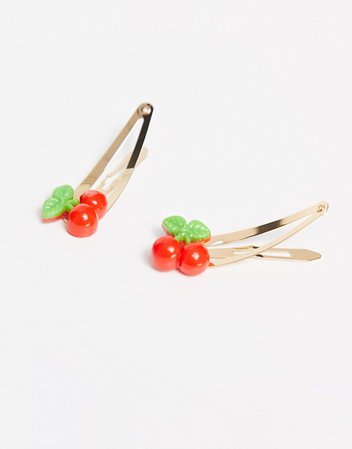 ASOS DESIGN pack of 2 cherry hair clips | ASOS