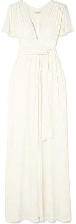 Cutout Jersey Maxi Dress - Off-white