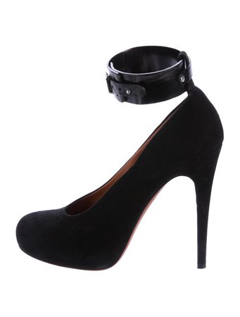 Celine Céline Suede Ankle Strap Pumps - Shoes - CEL56839 | The RealReal