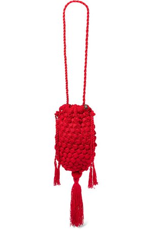 Nannacay | Marina tasseled crocheted shoulder bag | NET-A-PORTER.COM