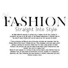 fashion magazine text - Google Search