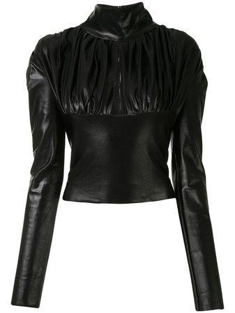 Maticevski, pleated cut-out top