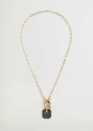 Pendant long necklace - Woman | Mango Greece