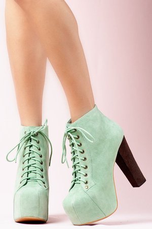 mint chunky heal boots