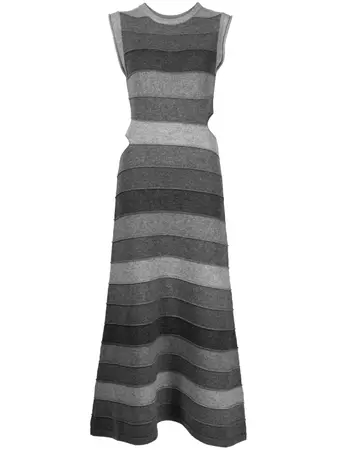Christopher Esber Long stripe-print Sleeveless Dress - Farfetch