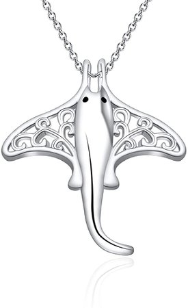 Amazon.com: FEELMEM Stingray Necklace Ocean Sea Animal Manta Ray Stingray Pendant Necklace Gift for Stingray Lovers Explorer Jewelry Gift (Stingray): Clothing