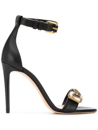 Shop Alexander McQueen butterfly applique sandals with Express Delivery - FARFETCH