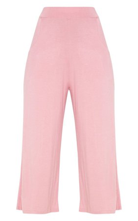 Khaki Jersey Pocket Detail Culotte | Trousers | PrettyLittleThing