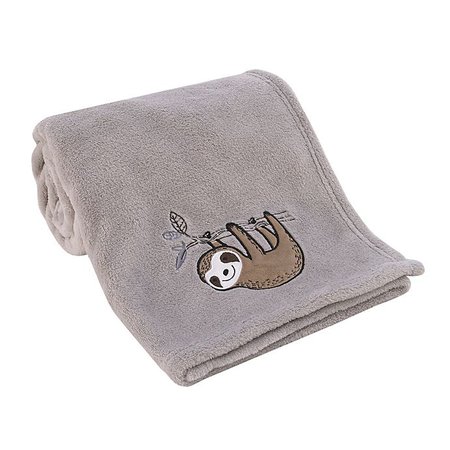 Little Love by NoJo® Sloth Let's Hang Out Baby Blanket in Grey | Bed Bath and Beyond Canada