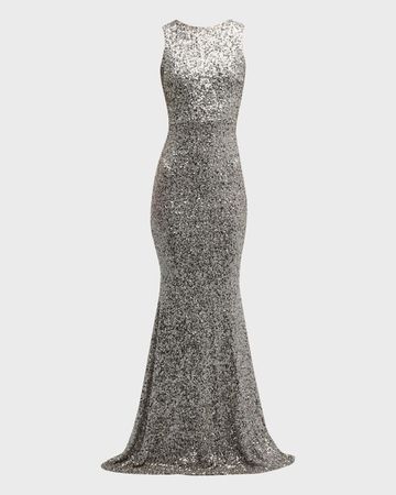 Dress The Population Leighton Sleeveless Sequin Mermaid Gown | Neiman Marcus