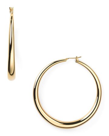 Large Round Gold Hoop Earrings