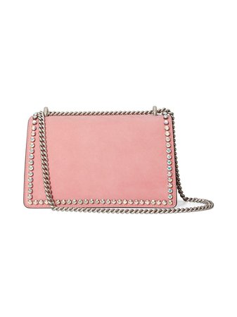 Gucci Pink Dionysus Crystal Suede Shoulder Bag Ss19 | Farfetch.com