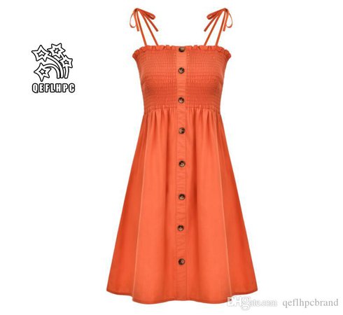 casual orange dress