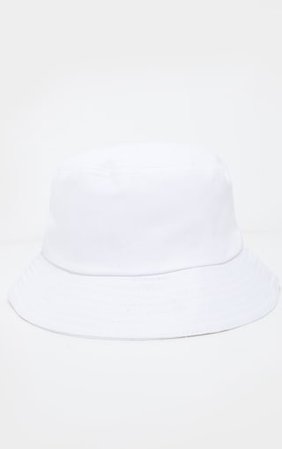 White Plain Bucket Hat | Accessories | PrettyLittleThing