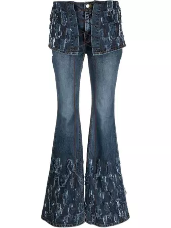 distressed-effect flared jeans | Andersson Bell | Eraldo.com