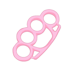 pink kawaii brass knuckles