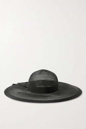 Black Bunny grosgrain-trimmed tulle hat | Eugenia Kim | NET-A-PORTER