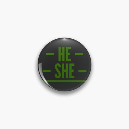 "He/She Pronouns" Pin by FireElegy | Redbubble [CowboyYeehaww]