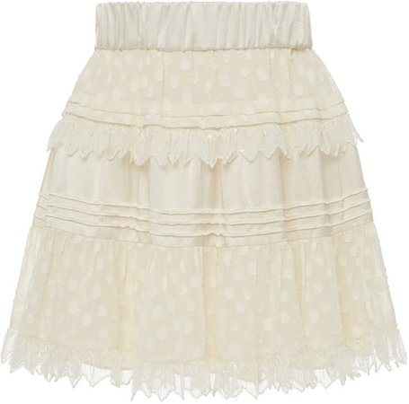 Alexis Yakira Cotton Ruffle Mini Skirt Size: S
