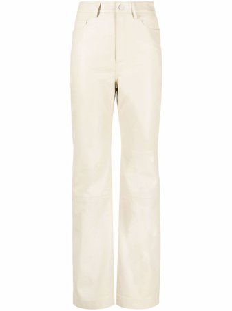 REMAIN straight-leg Leather Trousers - Farfetch