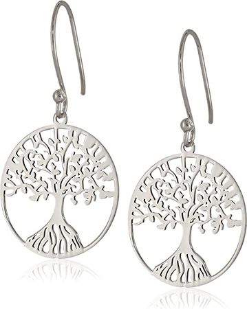Amazon.com: Sterling Silver Tree of Life Earrings : Clothing, Shoes & Jewelry